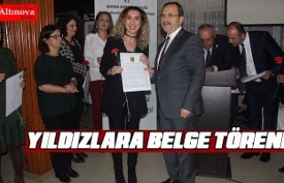 YILDIZLARA BELGE TÖRENİ