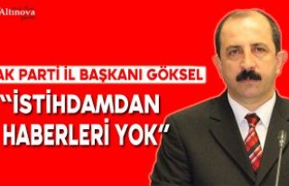 AK Parti İl Başkanı Göksel: ‘İstihdamdan haberleri...