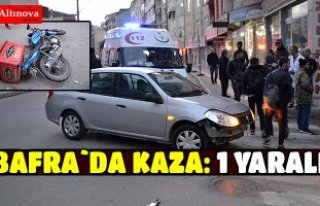 Bafra`da kaza: 1 yaralı