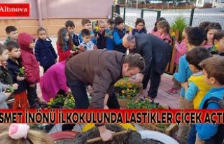 İSMET İNÖNÜ İLKOKULUNDA LASTİKLER ÇİÇEK AÇTI!