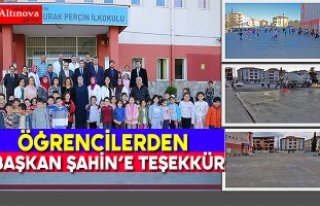 ÖĞRENCİLERDEN BAŞKAN ŞAHİN’E TEŞEKKÜR