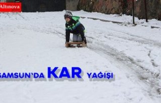 Samsun'da kar yağışı