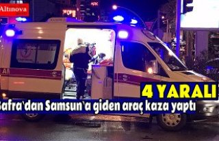 Samsun'da trafik kazası: 4 yaralı