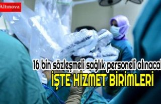 16 bin sözleşmeli sağlık personeli alınacak