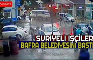 Bafra Belediyesini bastılar, yumruklar havada uçuştu