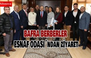 BAFRA BERBERLER ESNAF ODASI BAŞKAN ŞAHİN’İ MAKAMINDA...