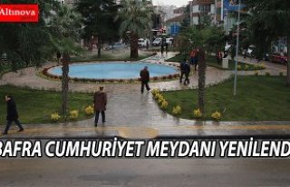 BAFRA CUMHURİYET MEYDANI YENİLENDİ