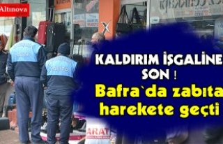 Bafra`da kaldırım işgali uyarısı