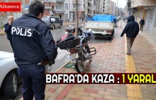 Bafra`da kaza : 1 yaralı