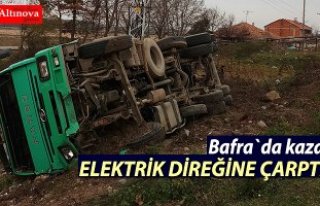 Elektrik direğine çarparak durabildi