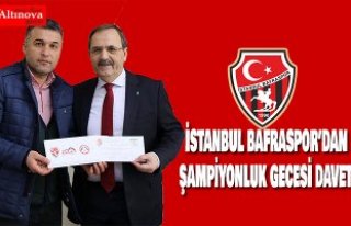 İSTANBUL BAFRASPOR’DAN BAŞKAN ŞAHİN’E ŞAMPİYONLUK...