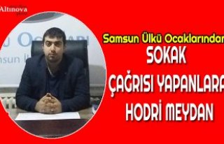 SAMSUN ÜLKÜ OCAKLARINDAN SOKAK ÇAĞRISI YAPANLARA...