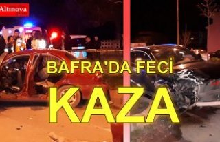 BAFRA'DA FECİ KAZA: 1 ÖLÜ