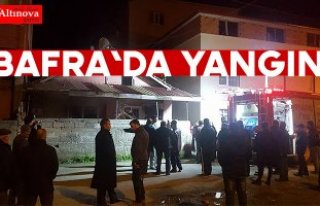 Bafra`da yangın