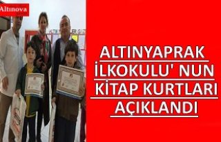 ALTINYAPRAK İLKOKULU' NUN KİTAP KURTLARI AÇIKLANDI