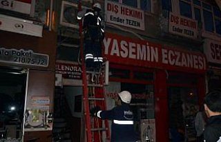 Amasya'da eczanede yangın