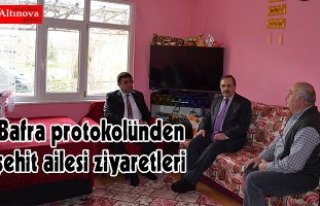 Bafra protokolünden şehit ailesi ziyaretleri