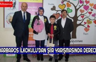 BARBAROS İLKOKULU`DAN ŞİİR YARIŞMASINDA DERECE