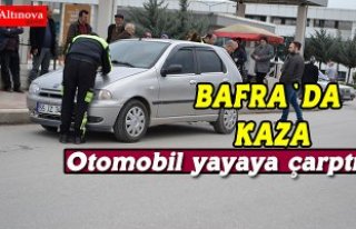 Otomobil yayaya çarptı