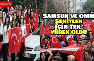 Samsun ve OMÜ Şehitler İçin Tek Yürek Oldu