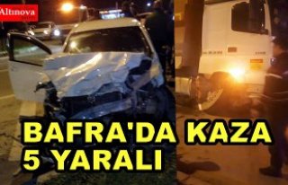 Bafra'da Kaza 5 Yaralı