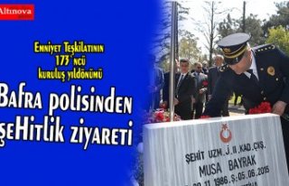 Bafra polisinden şehitlik ziyareti