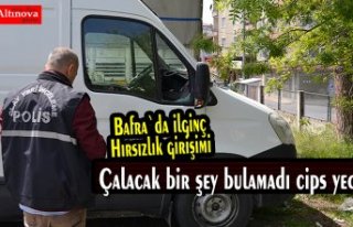 Çalacak bir şey bulamadı cips yedi