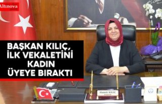 BAŞKAN KILIÇ, İLK VEKÂLETİNİ KADIN ÜYEYE BIRAKTI