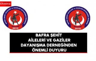 BAFRA ŞEHİT AİLELERİ VE GAZİLER DAYANIŞMA DERNEĞİNDEN...