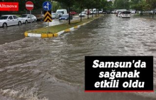 Samsun'da sağanak etkili oldu