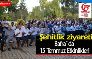 Bafra`da şehitlik ziyareti