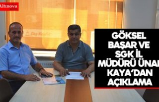 Göksel Başar ve Sgk İl Müdürü Ünal Kaya’dan...