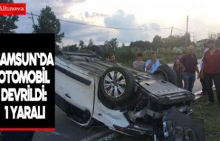 Samsun'da otomobil devrildi: 1 yaralı