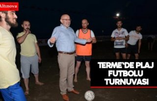 Terme'de plaj futbolu turnuvası