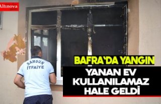 Yanan ev kullanılamaz hale geldi