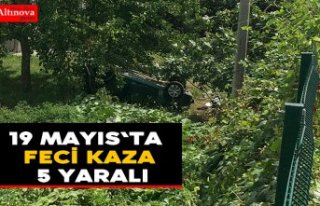 19 Mayıs`ta kaza : 5 yaralı