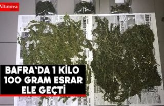 Bafra`da 1 kilo 100 gram esrar ele geçti