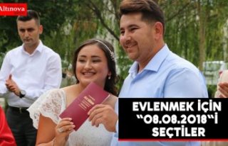 Evlenmek için “08.08.2018“i seçtiler