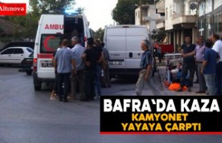 Kamyonet yayaya çarptı