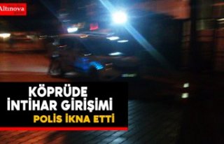 Köprüde intihar girişimini polis önledi