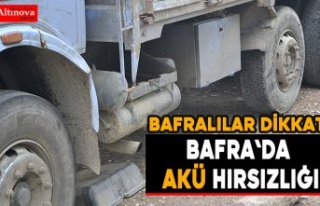 Bafra`da Akü Hırsızlığı