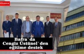 Bafra`da Cengiz Üstünel`den eğitime destek