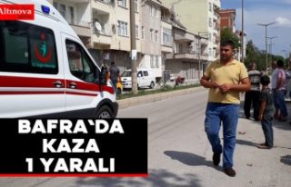 Bafra`da kaza 1 yaralı