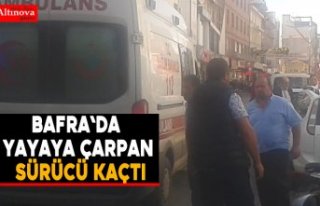 Bafra`da yayaya çarpan sürücü kaçtı