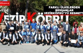 Farklı ülkelerden ressamlar Vezirköprü'yü...