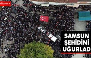 Samsun Şehidini uğurladı