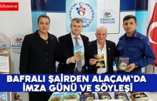 BAFRALI ŞAİRDEN ALAÇAM`DA İMZA GÜNÜ ve SÖYLEŞİ