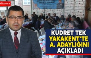 Kudret Tek A. Adaylığını açıkladı