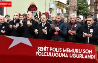 Şehit polis memuru son yolculuğuna uğurlandı