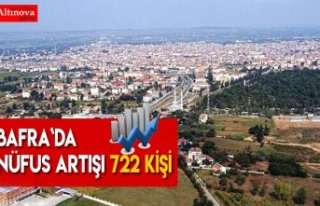 Bafra`da nüfus artışı 722 kişi